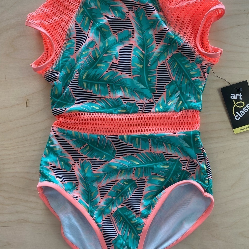 Art Glass One Piece Bathing Suit Large (10/12) (BZ)